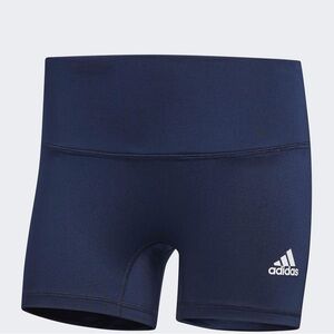 Adidas Womens Climalite 4 Inch Navy Blue Athletic Compression Shorts